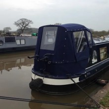 Narrowboat pram cover no tiller flap