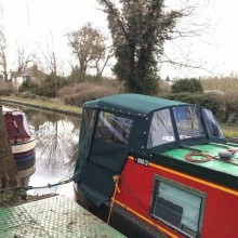 Narrowboat pram with front zips