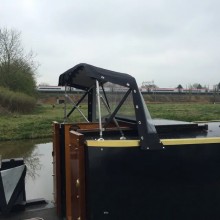 Cuddy section in split narrowboat pram