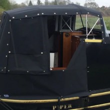 Multifunction narrowboat pram with window covers