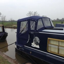 Narrowboat pram with zips in front section